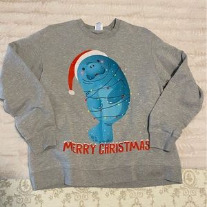 Christmas sea cow crewneck sweatshirt